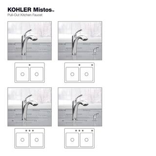 KOHLER Mistos Single Handle Pull Out Sprayer Kitchen Faucet in Polished Chrome R72510-SD-CP