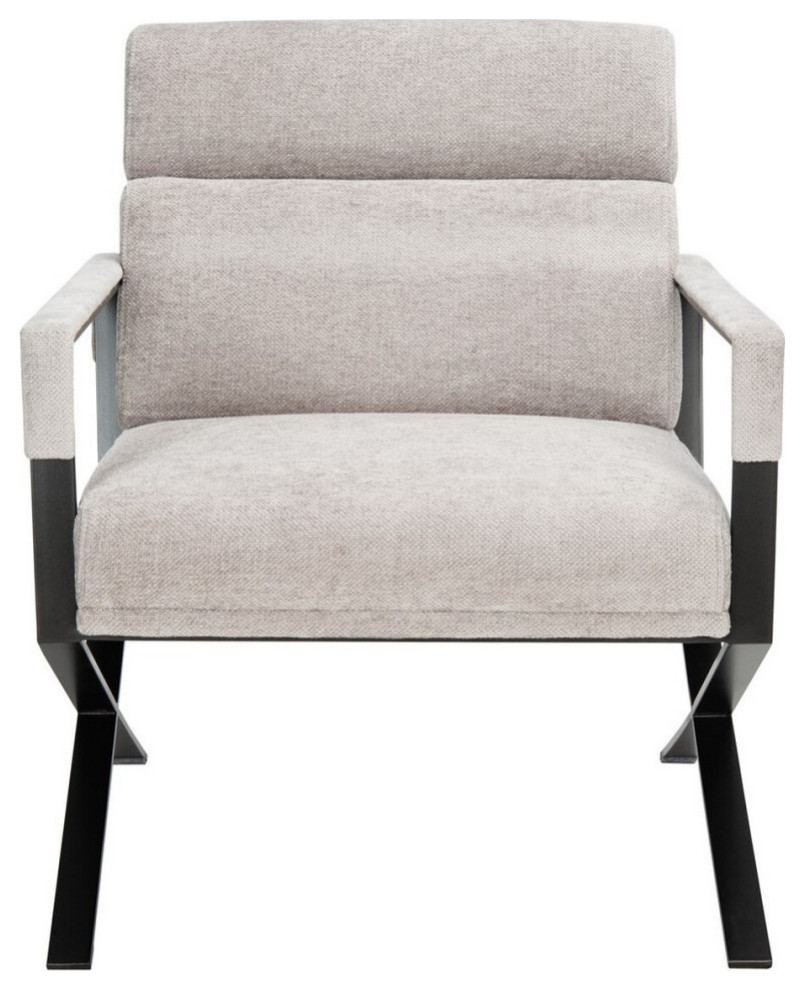 Giolla X Base Accent Chair  Gray/Black   Industrial   Armchairs And Accent Chairs   by Rustic Home Furniture Deco  Houzz