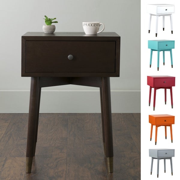 Painted Acacia Square Accent Table