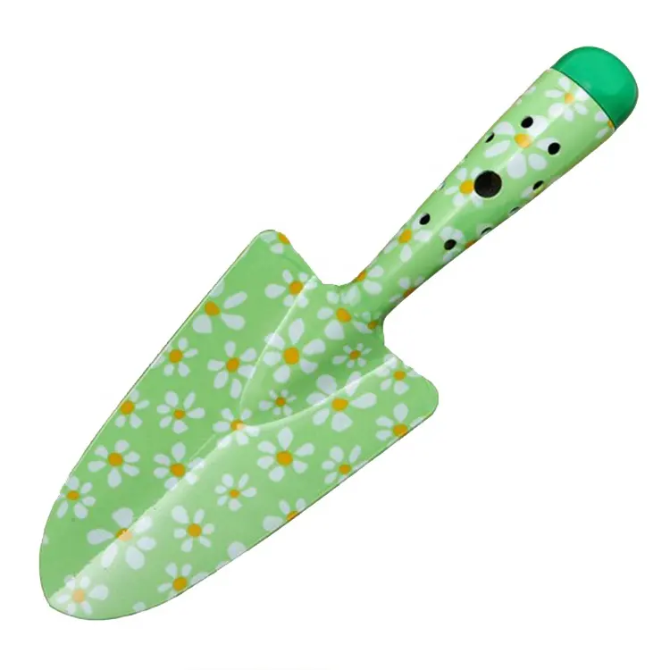 3 Pieces Steel Garden Tool Set with Floral Print Sturdy Hand Fork and Trowel Garden Set