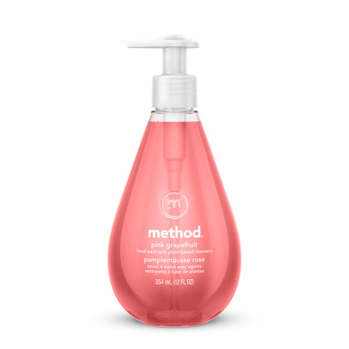 Method Gel Hand Wash， Pink Grapefruit， 12 oz Pump  Bottle， 6/Carton (00039CT)