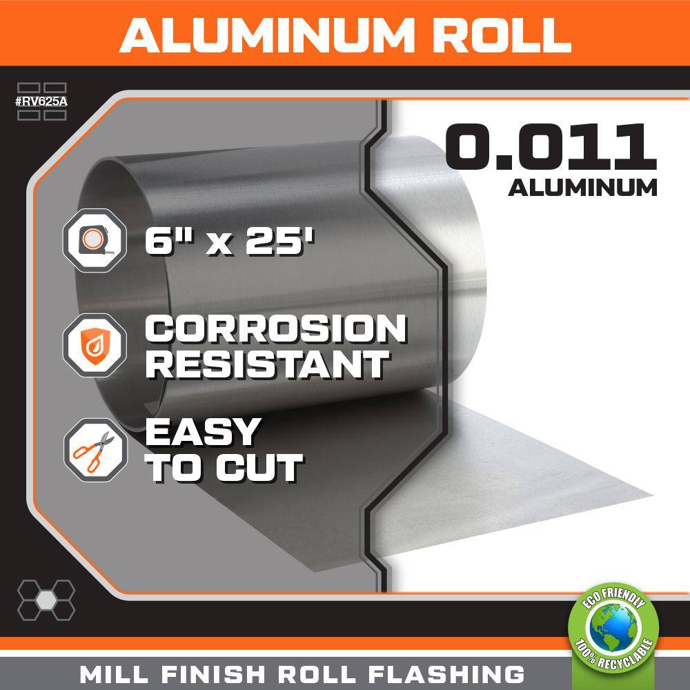 Gibraltar Building Products 6 in. x 25 ft. Aluminum Roll Valley Flashing RV625A
