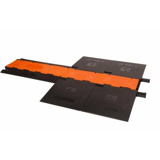 Elasco ADA Ramp (Americans with Disabilities Act Cable Ramp) 5-Channels Heavy-Duty in Black and Orange UG5140-ADA