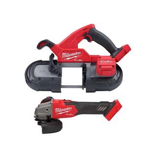 MW M18 FUEL 18V Lithium-Ion Brushless Cordless Compact Bandsaw WM18 FUEL Angle Grinder 2829-20-2889-20