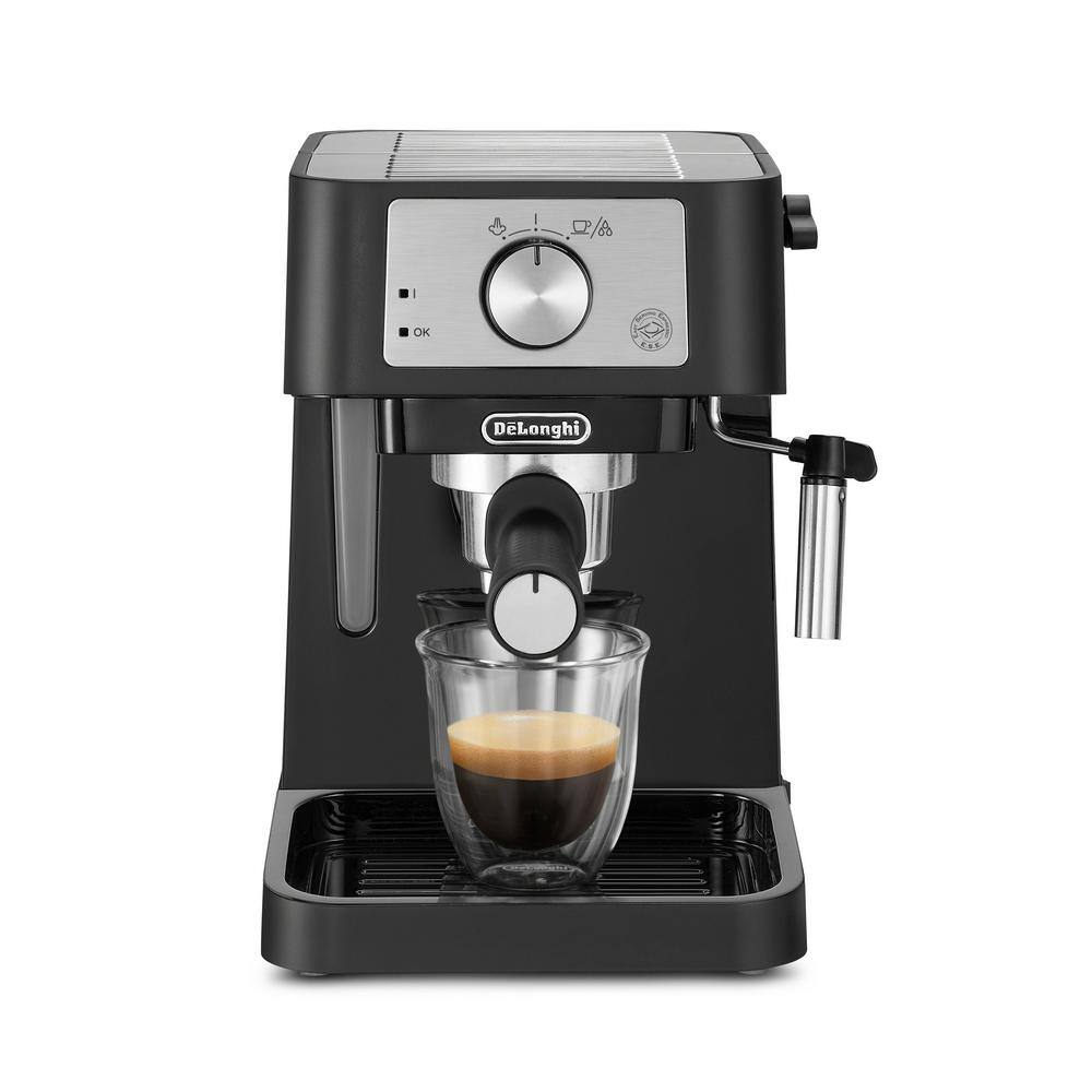 DeLonghi De'Longhi Stilosa Black and SS 15-Bar Pump Espresso Maker EC260BK