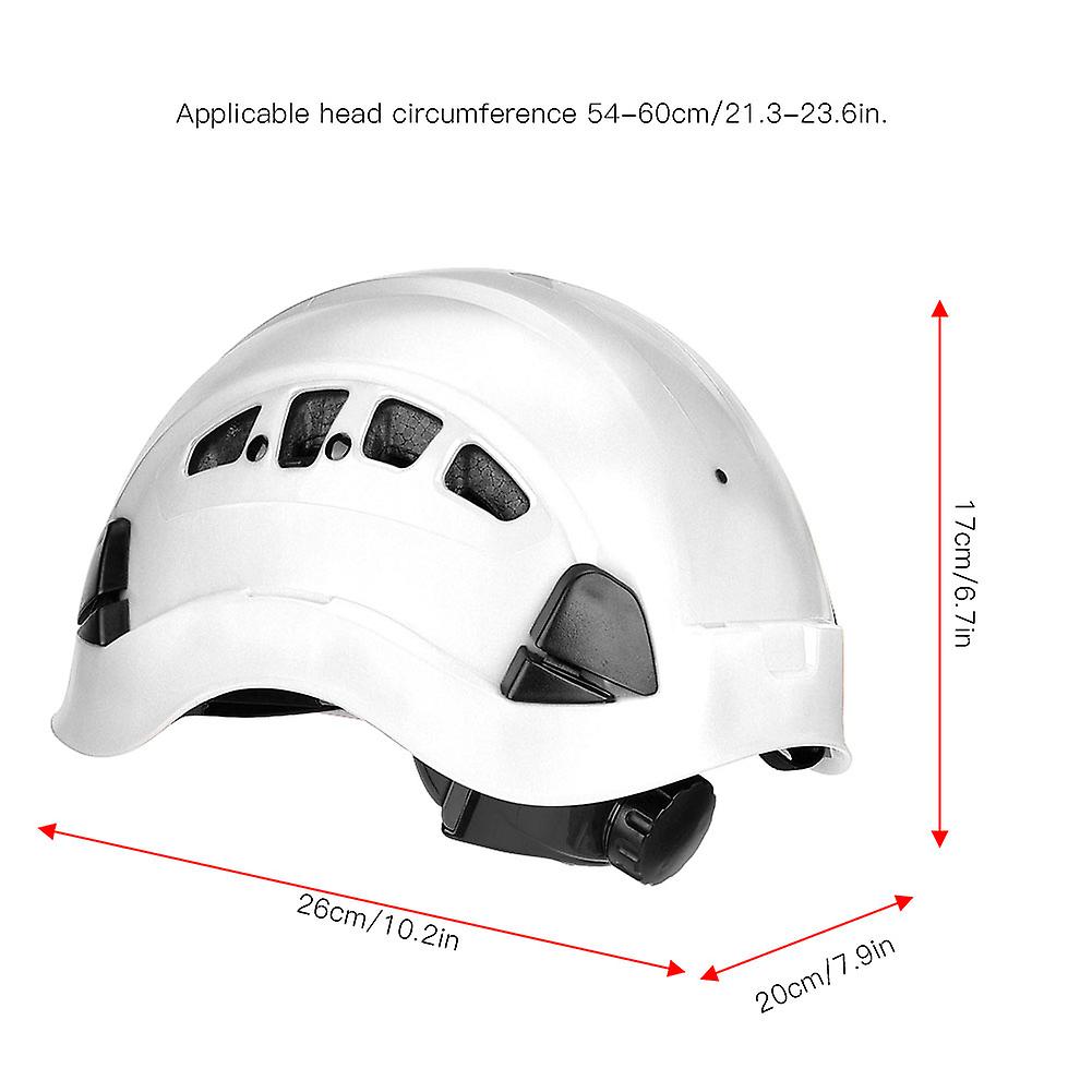 Outdoor Helmet Rock Safety Rappelling Gear Belay Device For Spelunking - High Strength And Comfortable[white]