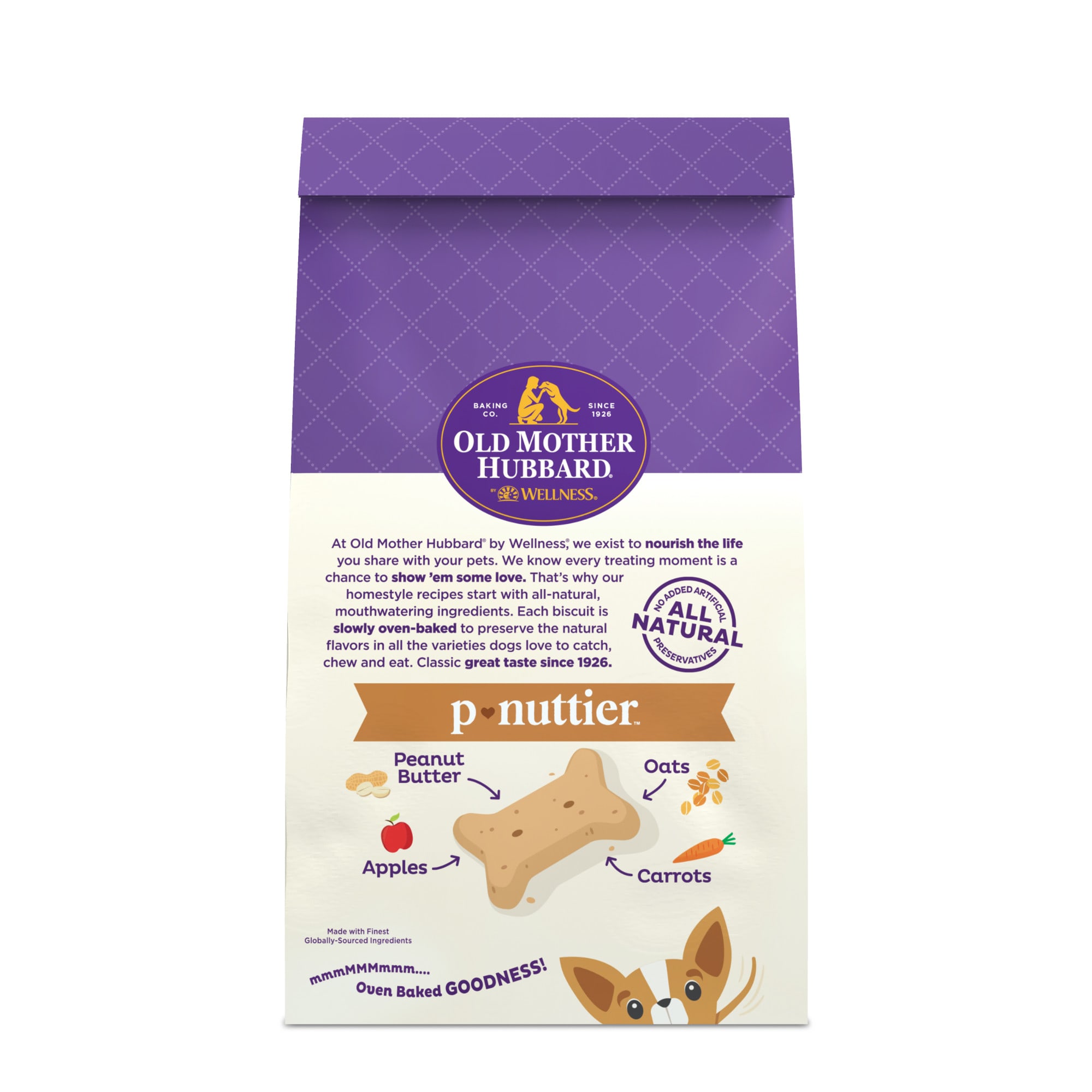 OLD MOTHER HUBBARD Crunchy Classic Natural P-Nuttier Mini Dog Biscuits， 20 oz