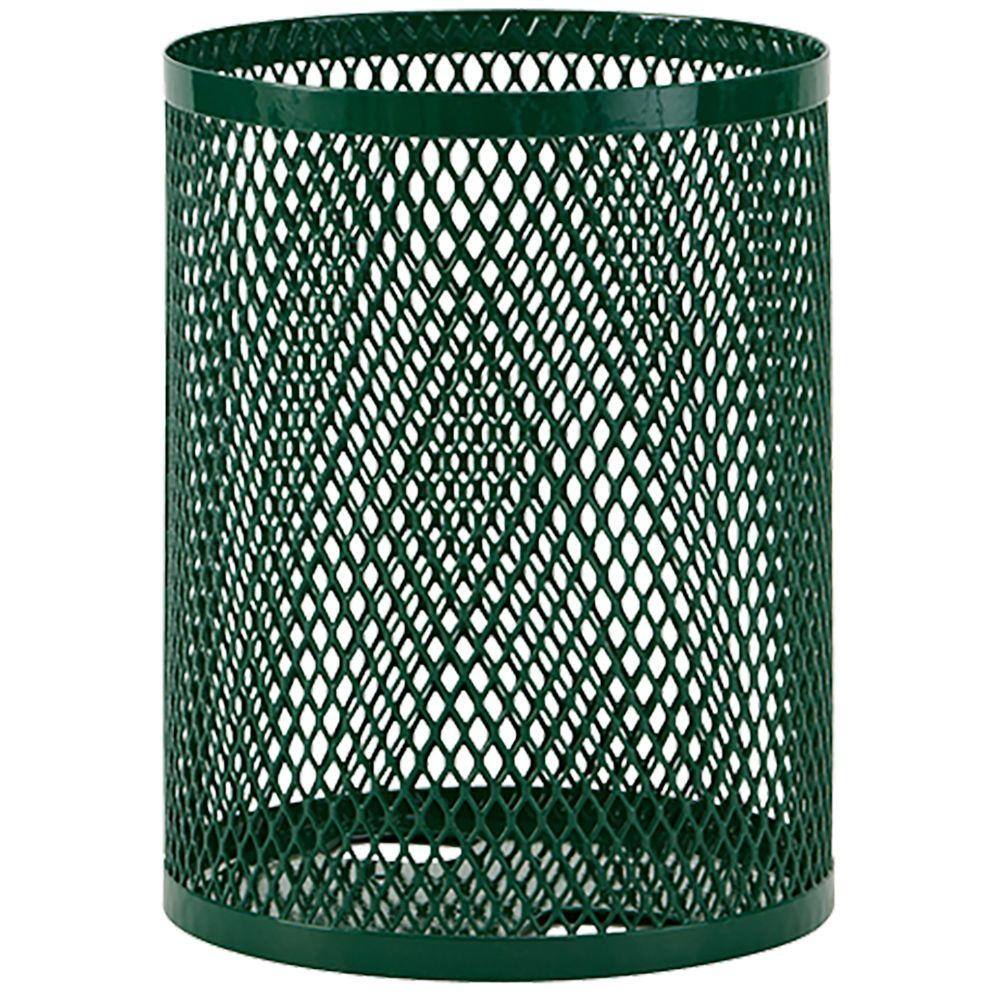 Portable 32 Gal. Green Diamond Commercial Trash Can LC3200-GREEN