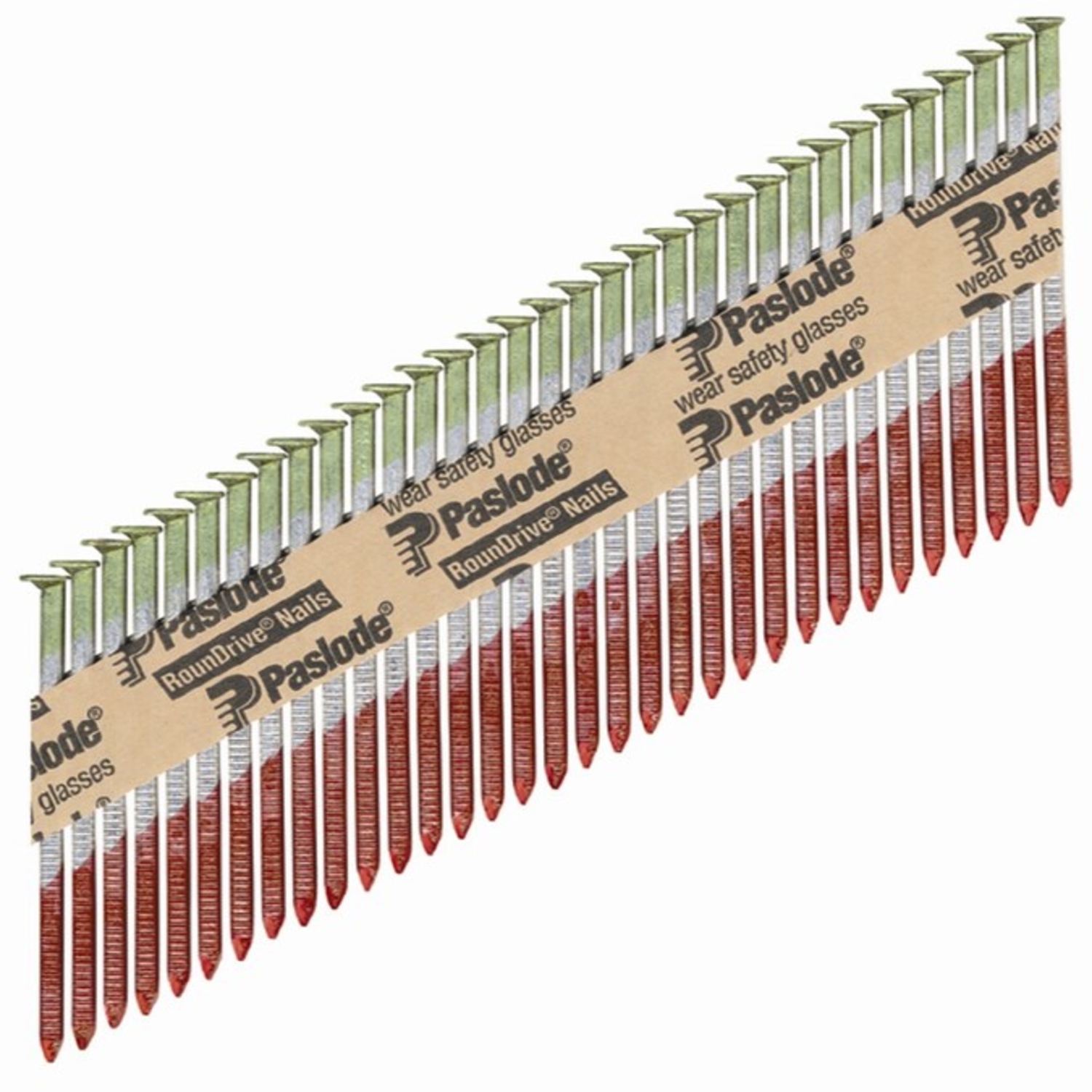 Paslode RounDrive 3-1/2 in. 18 Ga. Angled Strip Hot-Dip Galvanized Framing Nails 30 deg 2，000 pk