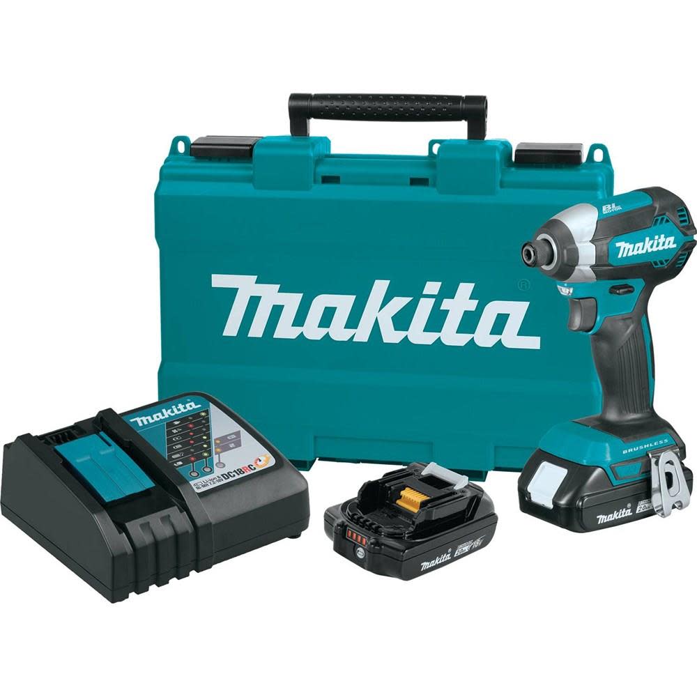 18 Volt LXT Lithium-Ion Compact Brushless Cordless Impact Driver Kit， 2.0 Ah ;