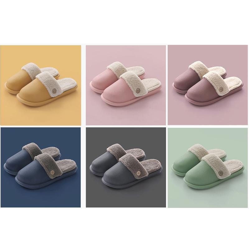 Removable waterproof non-slip cotton slippers