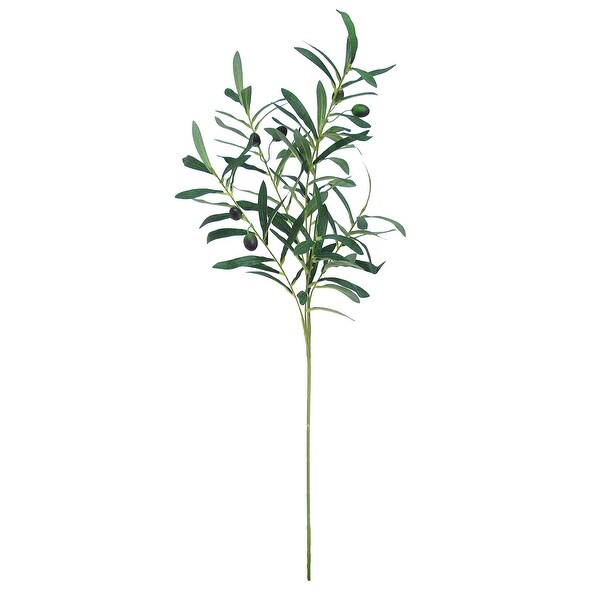 Set of 6 Artificial Olive Leaf Stem Plant Greenery Foliage Spray Branch 35in