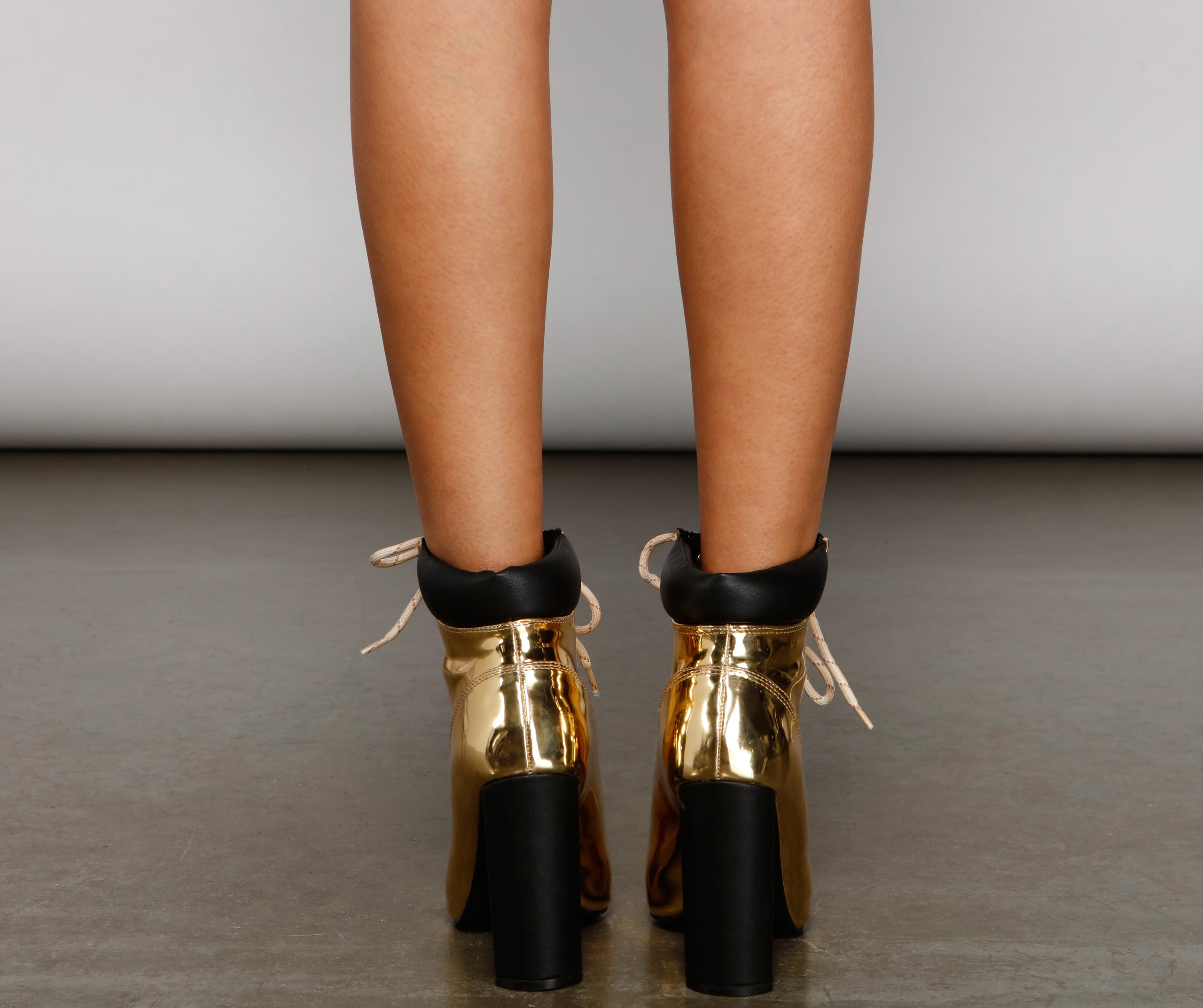 Futuristic Glamour Chrome Booties