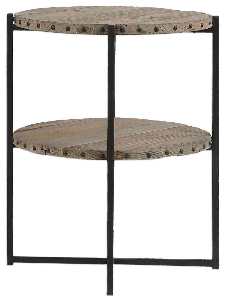 Kamau Round Accent Table   Industrial   Side Tables And End Tables   by Ownax  Houzz