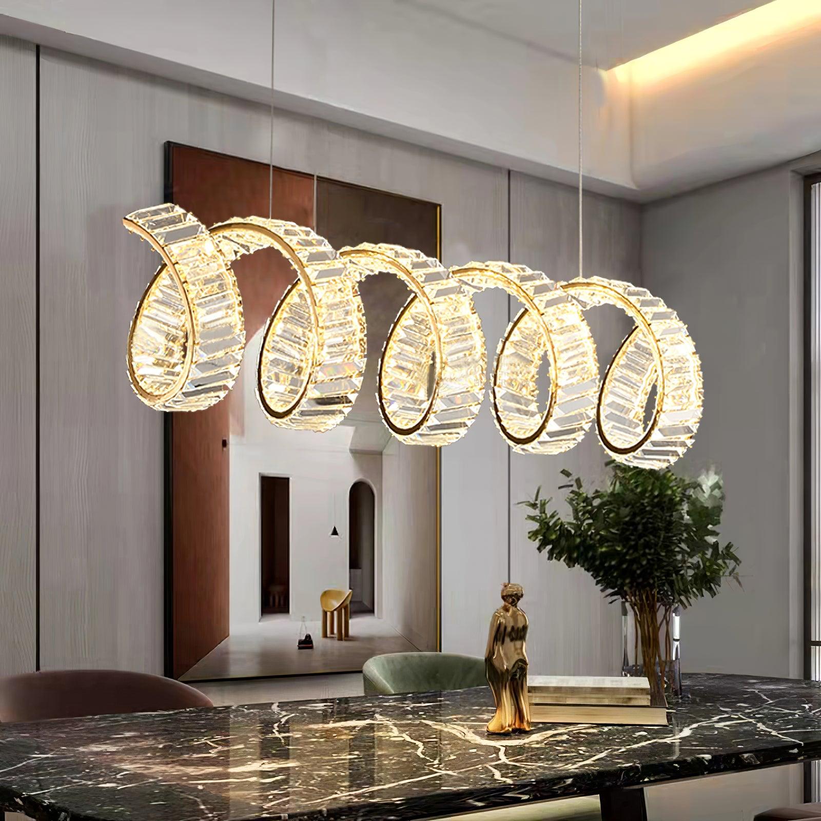 Curved LED Chandelier