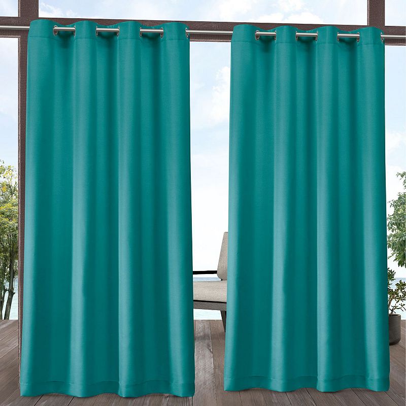 Exclusive Home 2-pack Indoor/Outdoor Solid Cabana Window Curtains