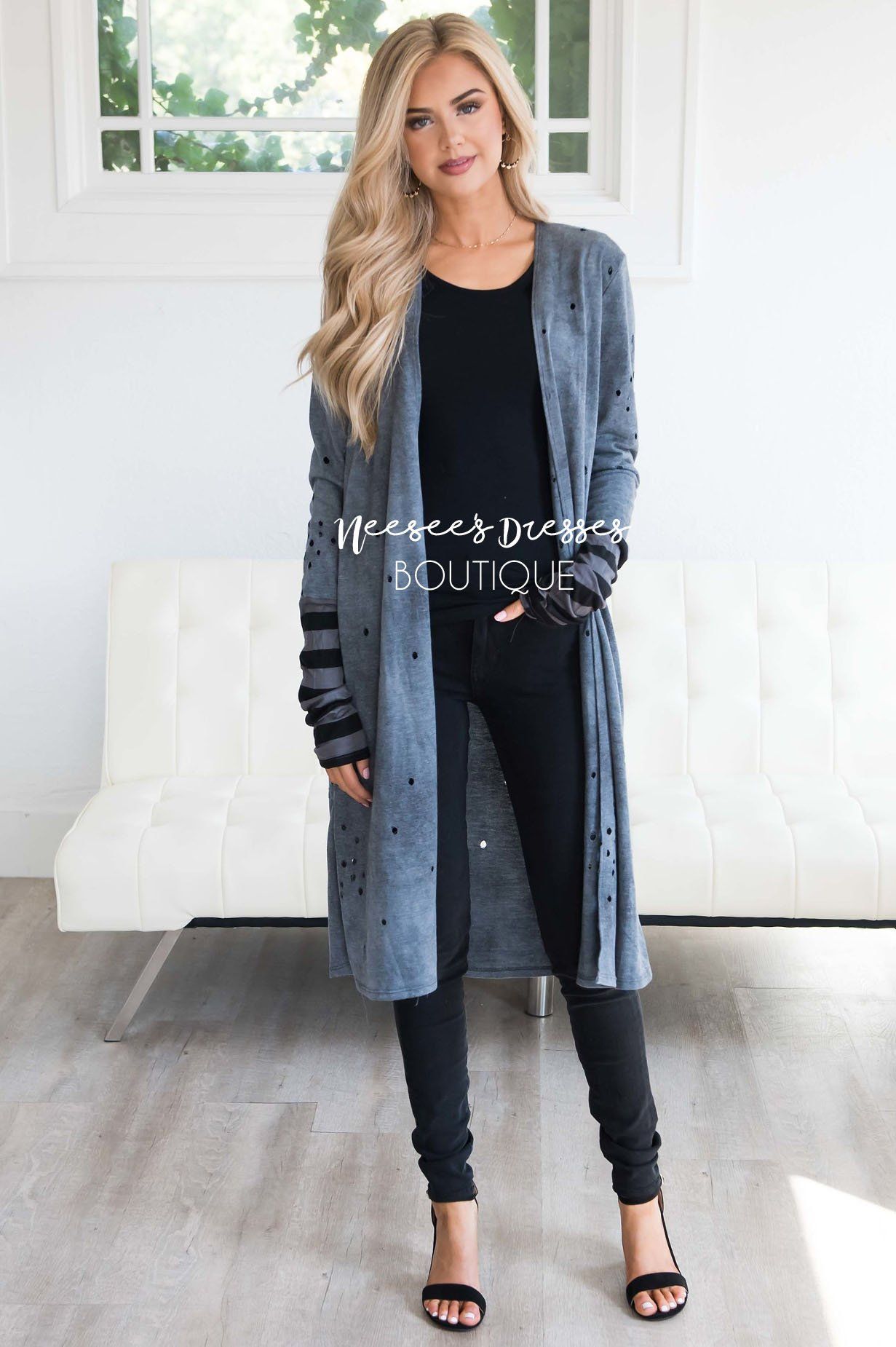 Top of The Line Distressed Duster Cardigan