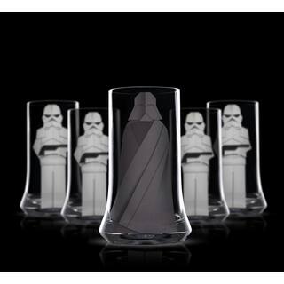 JoyJolt Star Wars Beware The Dark Side 18.5 oz. Tall Drinking Glass (Set of 2) JSW10831