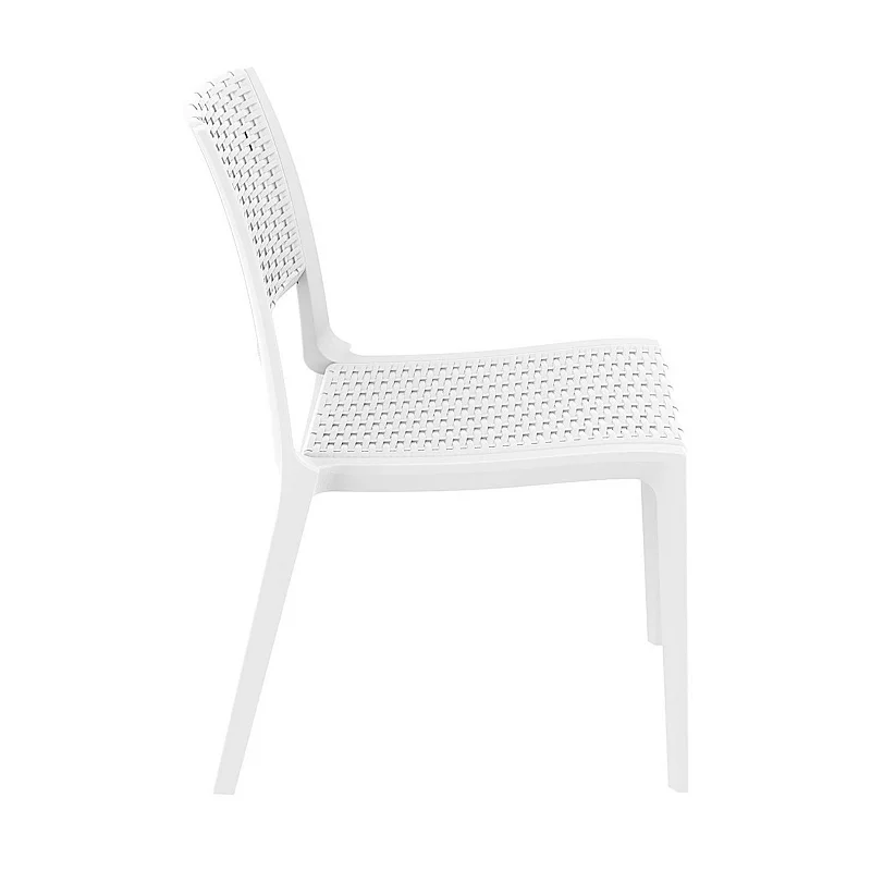 34 White Outdoor Patio Wickerlook Dining Chair