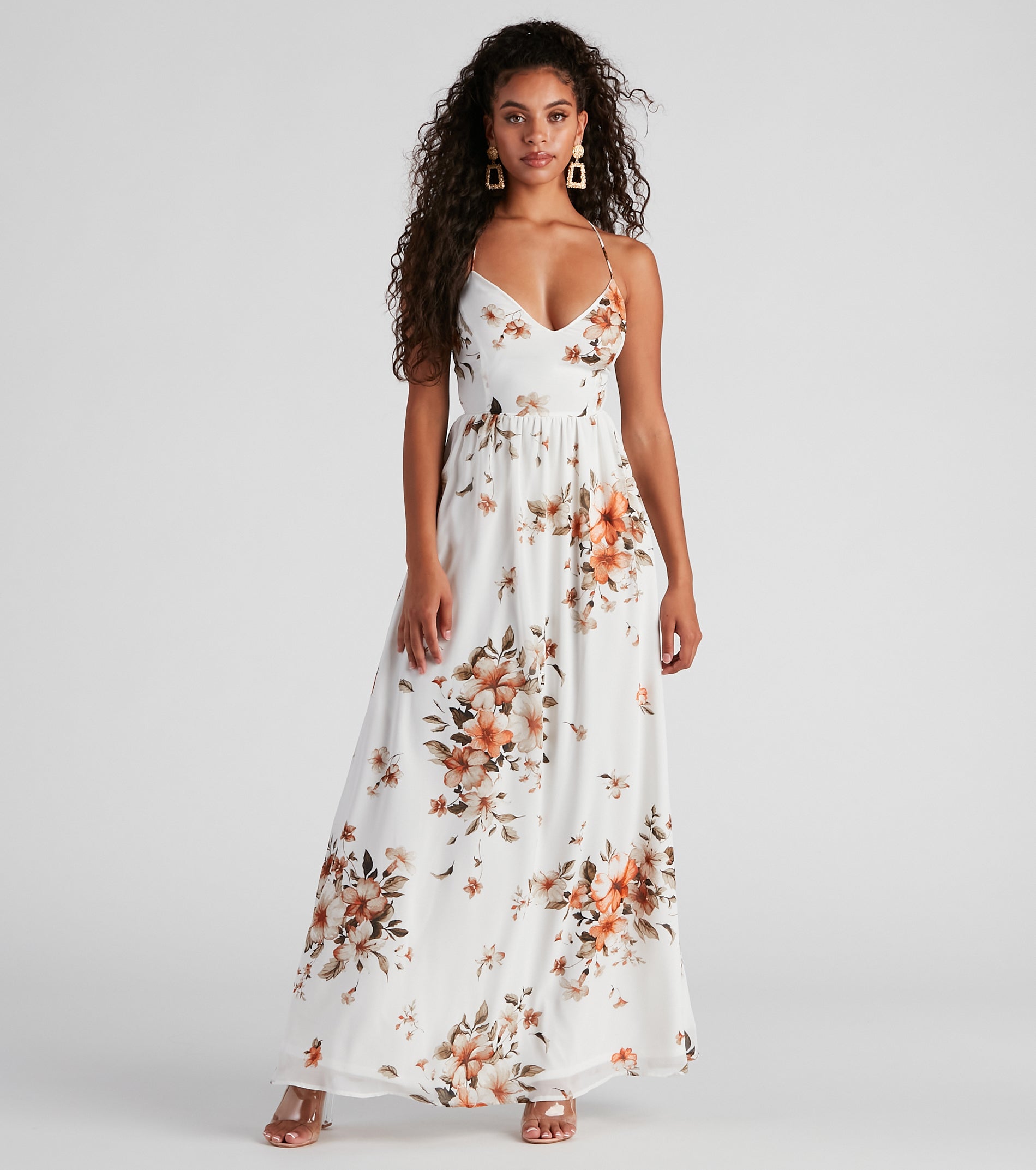 Effortless Beauty Floral Chiffon Maxi Dress