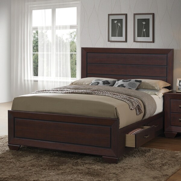 Oatfield Dark Cocoa 3-piece Storage Bedroom Set with Dresser - - 35553510