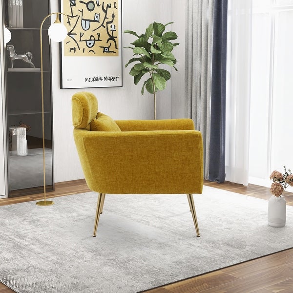 Modern Chenille Accent Chair Armchair Upholstered Reading Chair