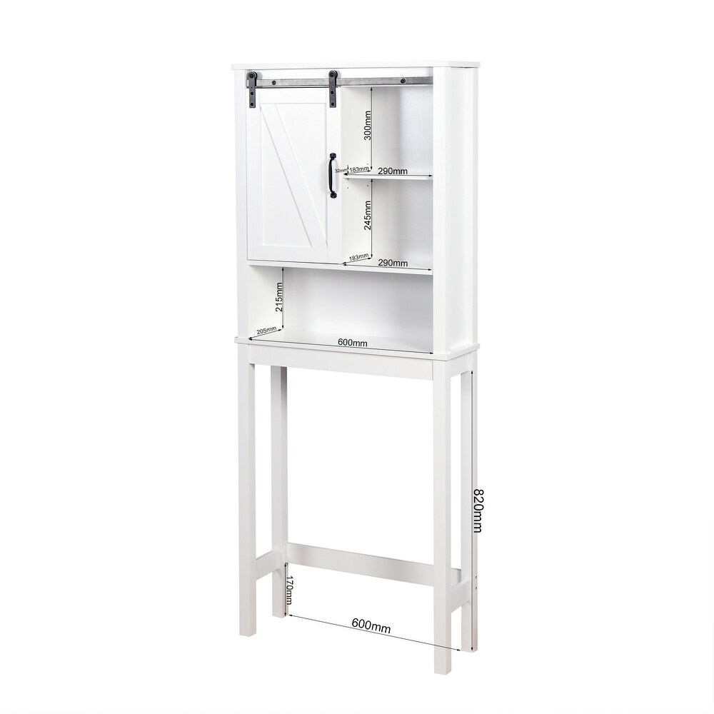 Over the Toilet Storage Cabinet Bathroom Cabinet with Adjustable Shelf