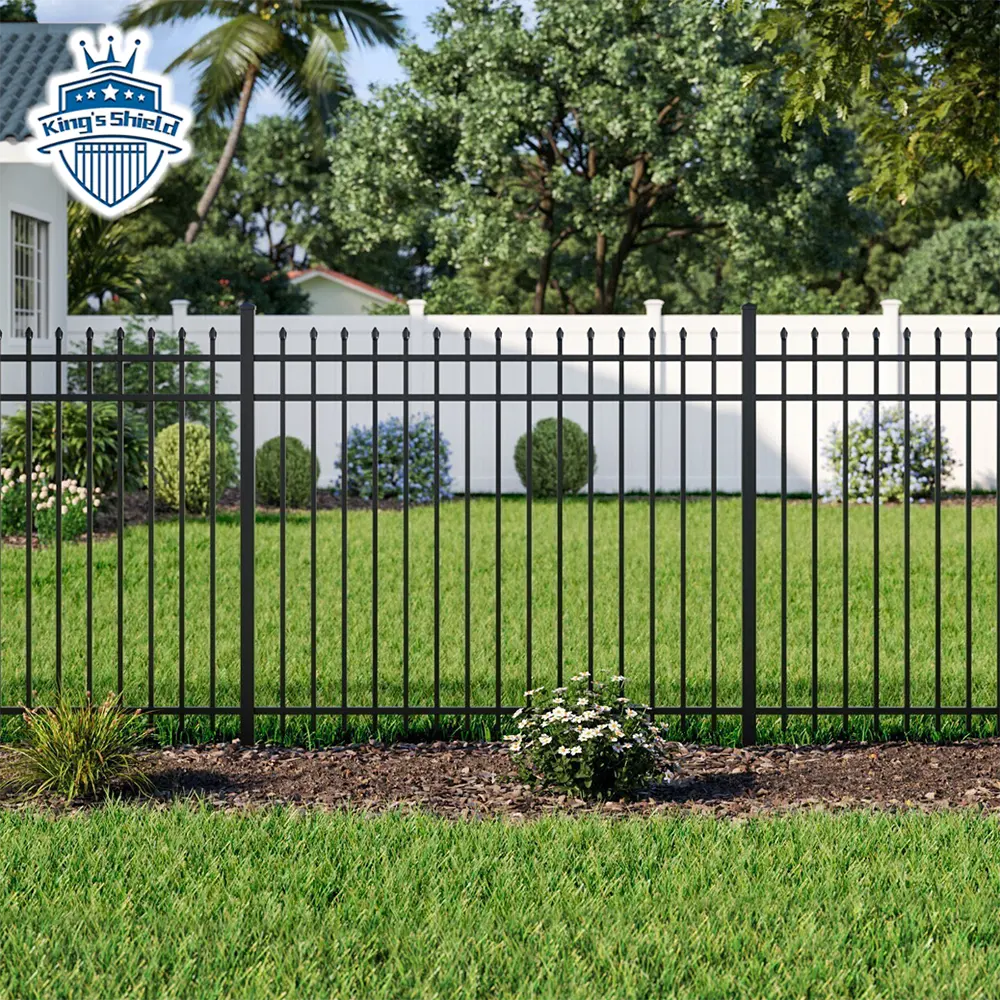 Fence Outdoor Decorative Custom Black Fence Panels Aluminum Metal Garden Fences For Houses