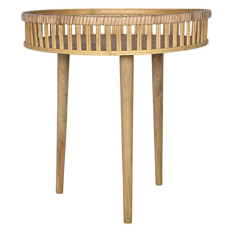 Stratton Home Decor Rattan Side Table