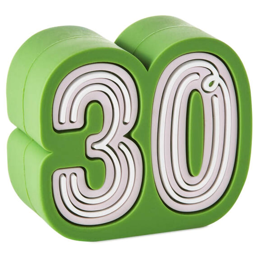 Hallmark  Charmers 30th Birthday Silicone Charm