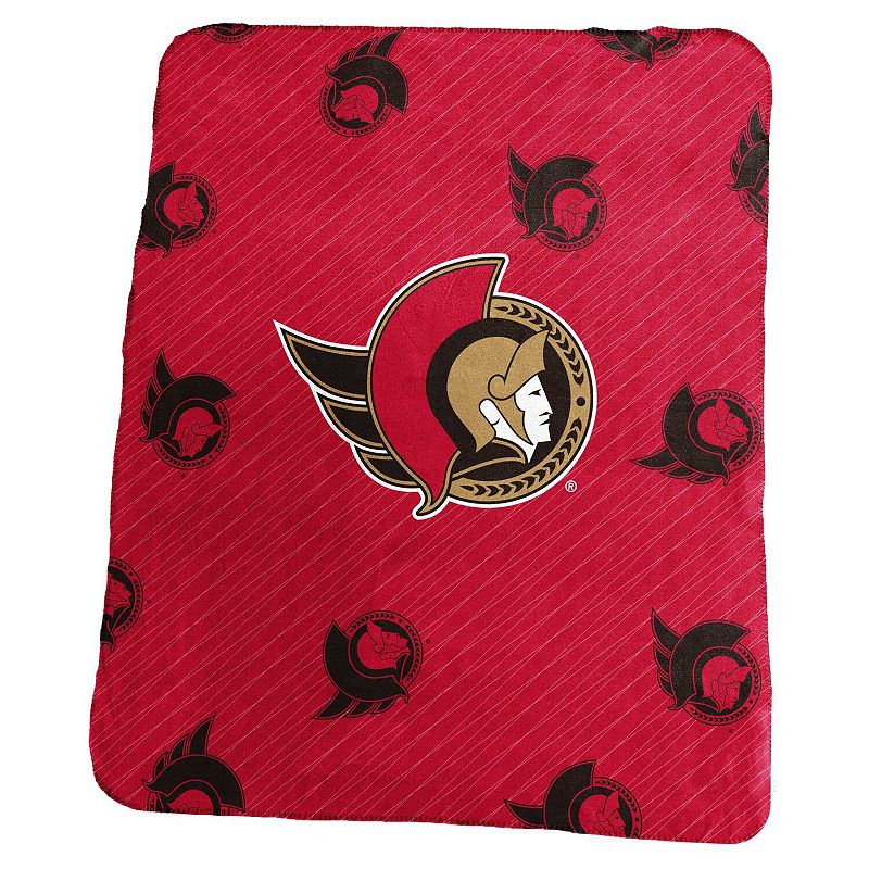 Ottawa Senators 50 x 60 Repeating Logo Classic Plush Throw Blanket