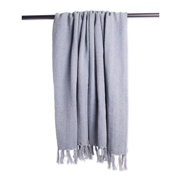 Solid Textured Throw Blanket Gray Design Imports