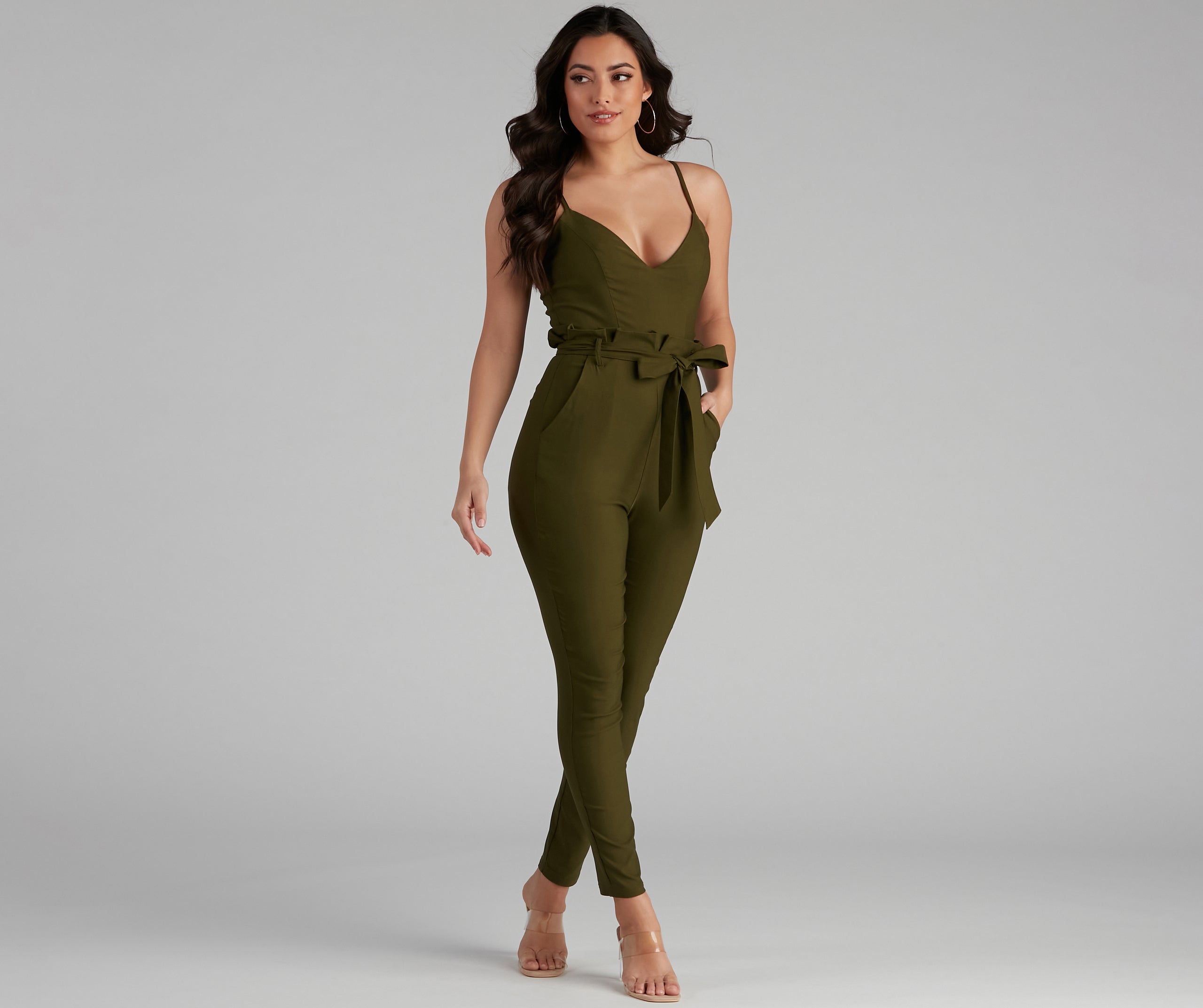 Stylish And Tapered Tie Waist Jumpsuit