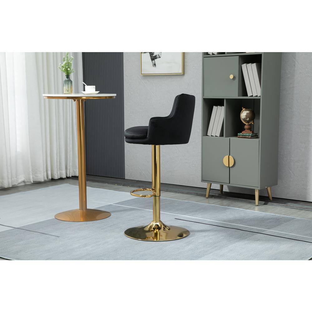 ZIRUWU 42.43 in.Black Metal Bar Stool with Back and Footrest Counter Height Bar Chairs ZZQ-JBY721A20