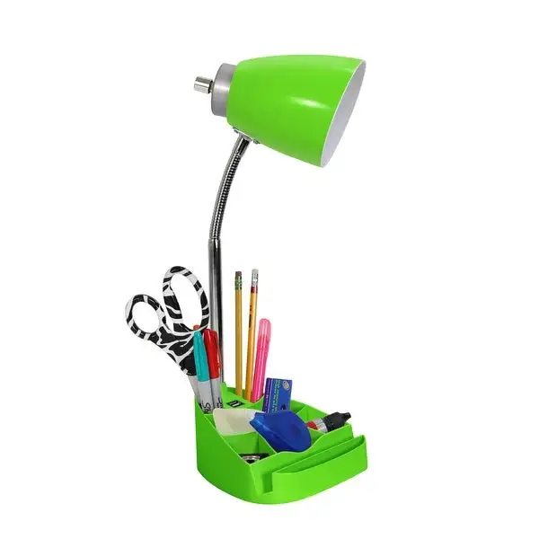 Limelights Gooseneck Organizer Desk Lamp with Tablet Stand Book Holder and USB port