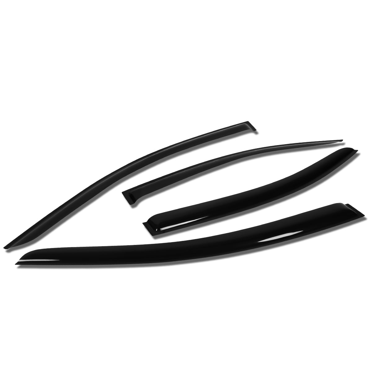 DNA Motoring WVS-T2-0111 For 2012 to 2016 Chevy Sonic Sedan 4pcs Window Vent Visor Deflector Rain Guard (Dark Smoke) 13 14 15