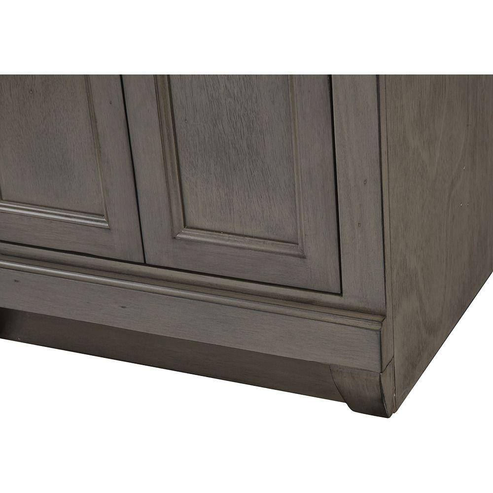 Home Decorators Collection Naples 24 in. W x 74 in. H x 17 in. D Bathroom Linen Cabinet in Distressed Grey NADGL2474