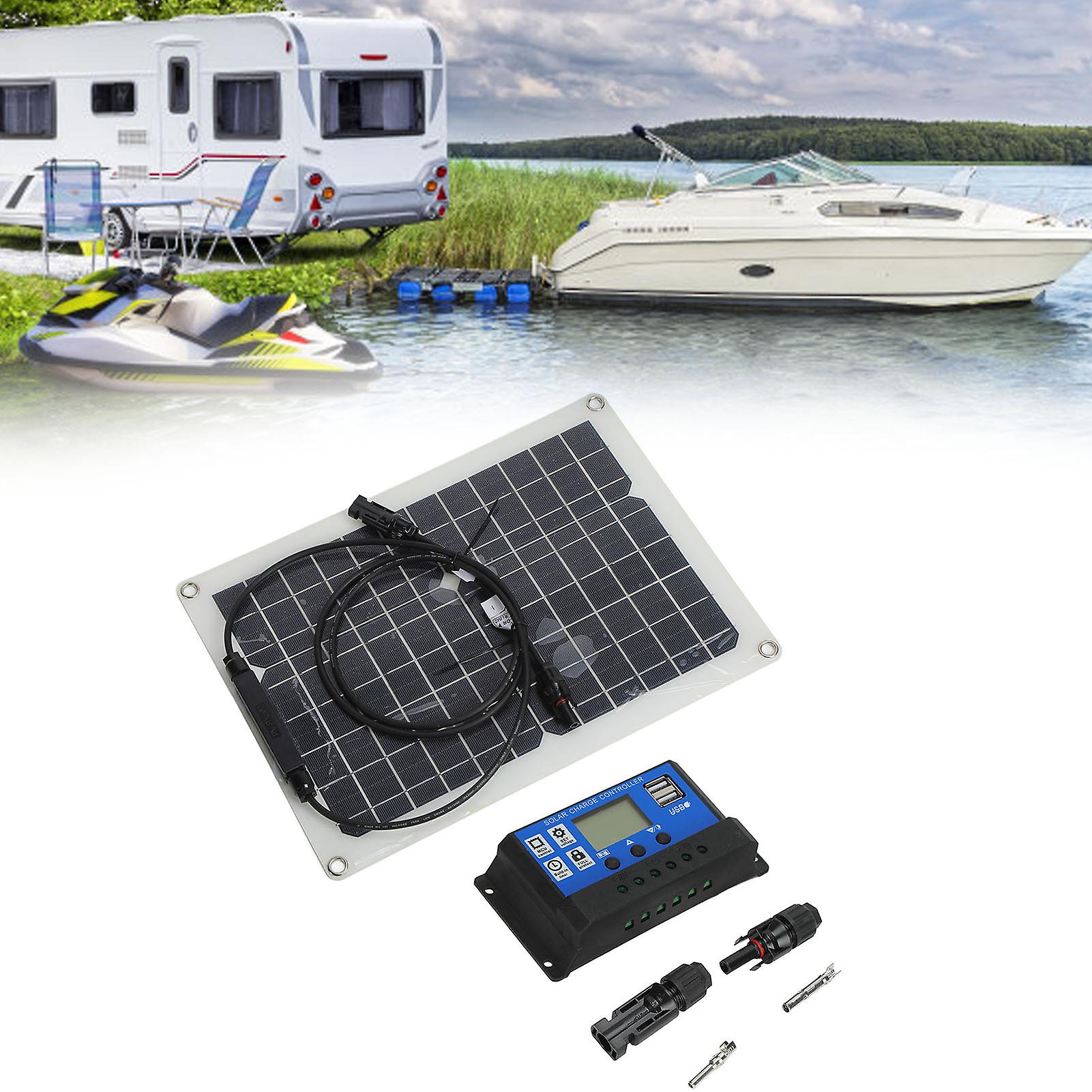 15w 18v Portable Monocrystalline Solar Panel Kit For Car Boat With Waterproof And Durable Material[solar +60a Controller]