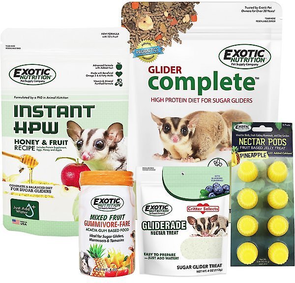 Exotic Nutrition Sugar Glider Food Starter Kit