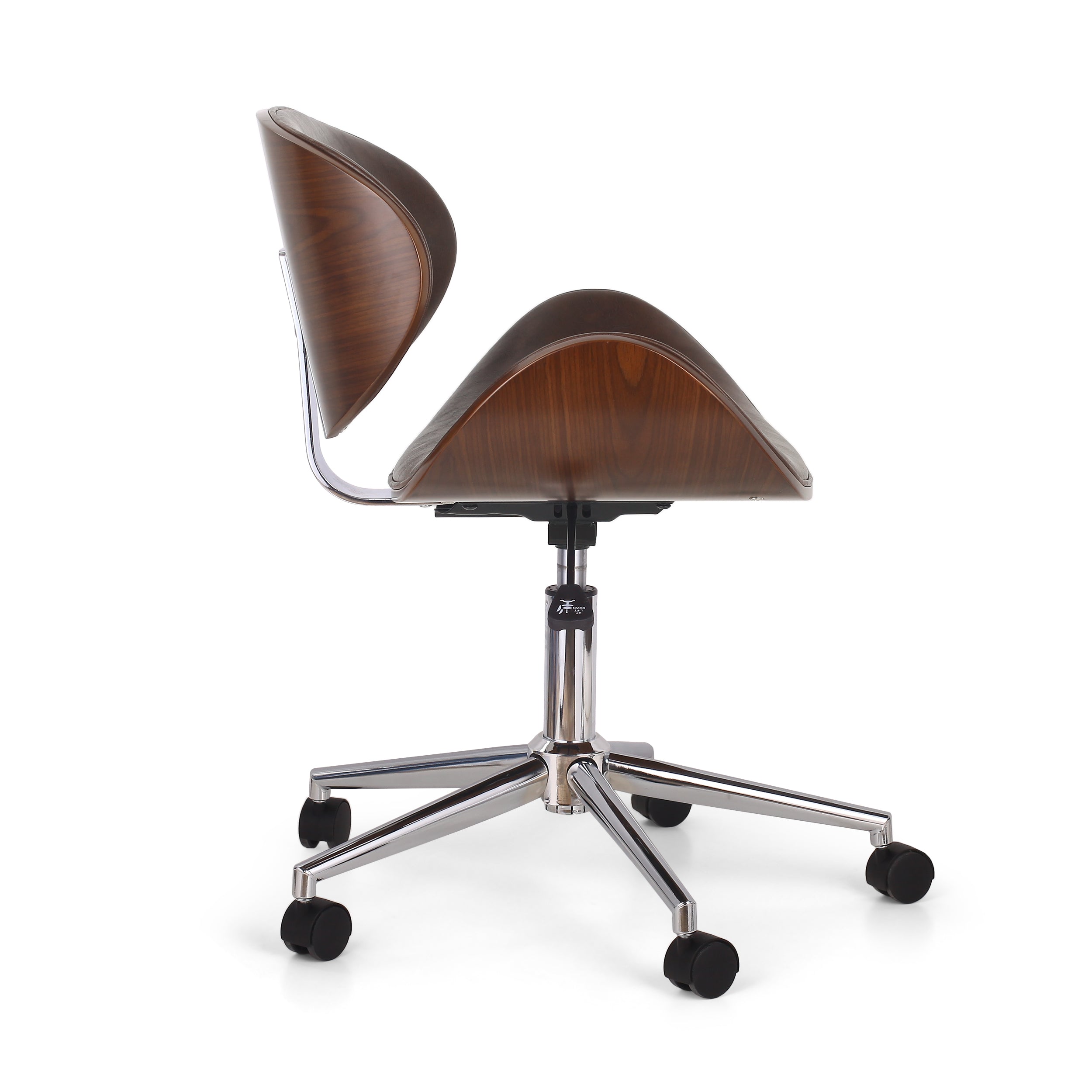 Clyo Mid-Century Modern Upholstered Swivel Office Chair