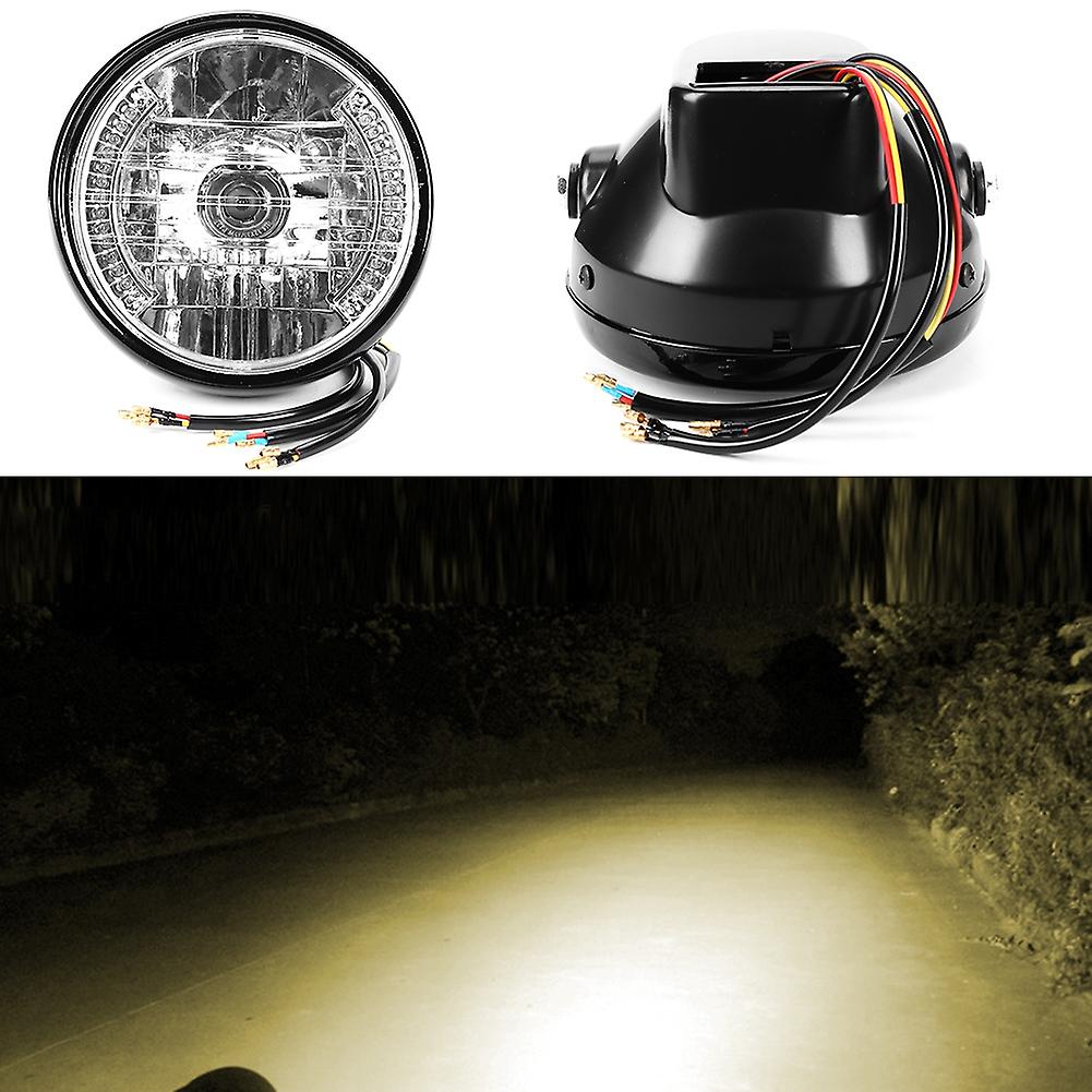 7'' H4 Motorcycle Headlight Flasher Led Front Turn Signal Light Lamp