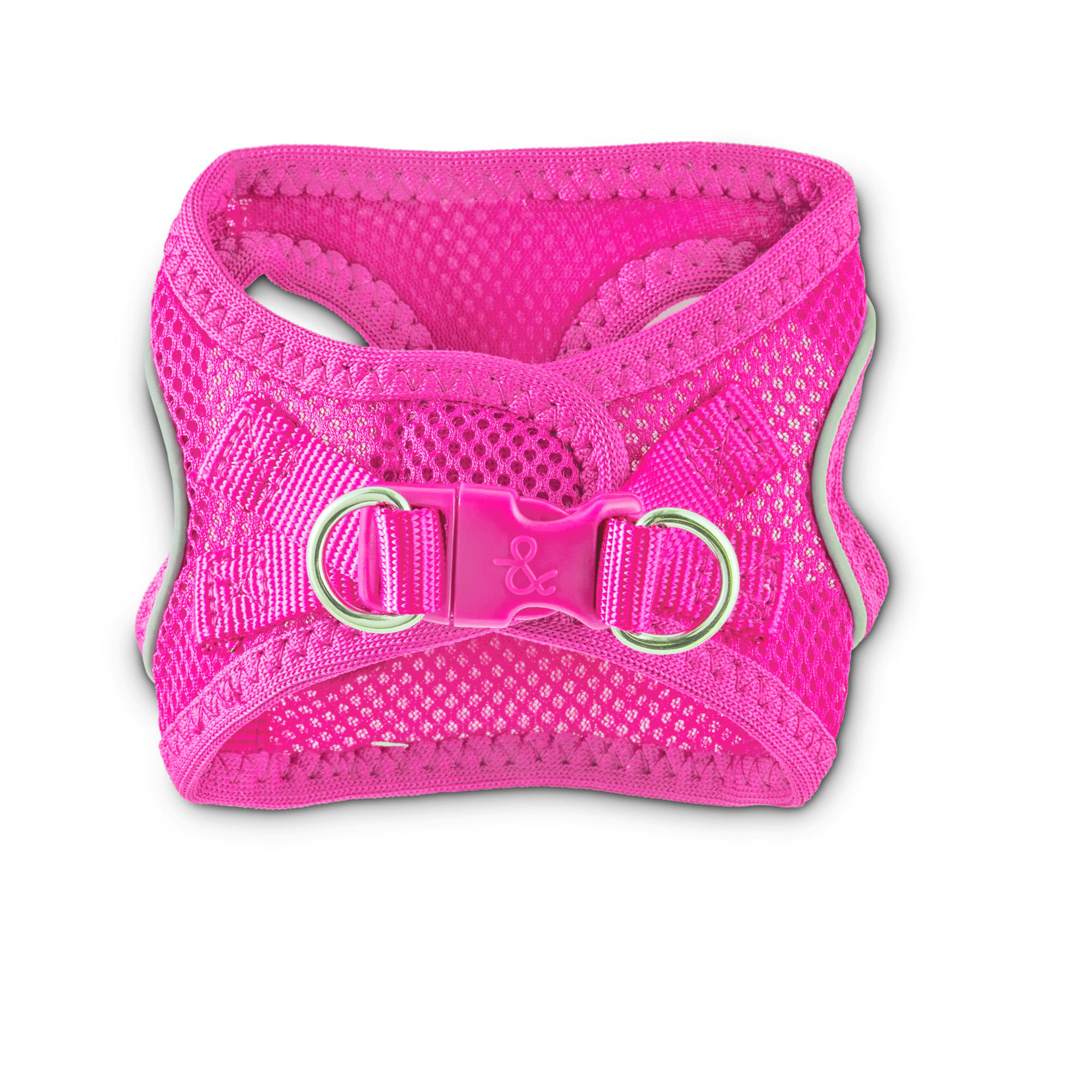 YOULY Pink Reflective Mesh Dog Harness， XX-Small/X-Small