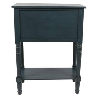 Decor Therapy Westerman Three-Drawer Wood Console with Shelf Navy Finish FR8734