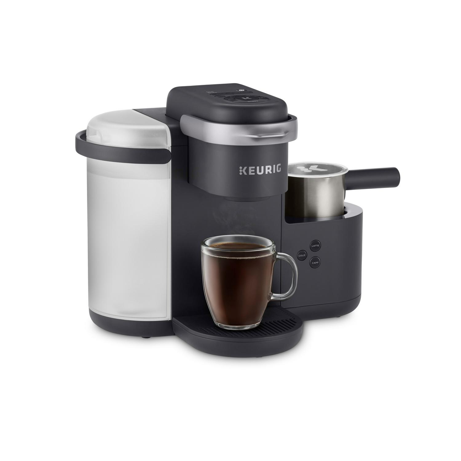 Keurig K-Cafe Single Serve K-Cup Coffee Maker， Latte Maker and Cappuccino Maker， Dark Charcoal