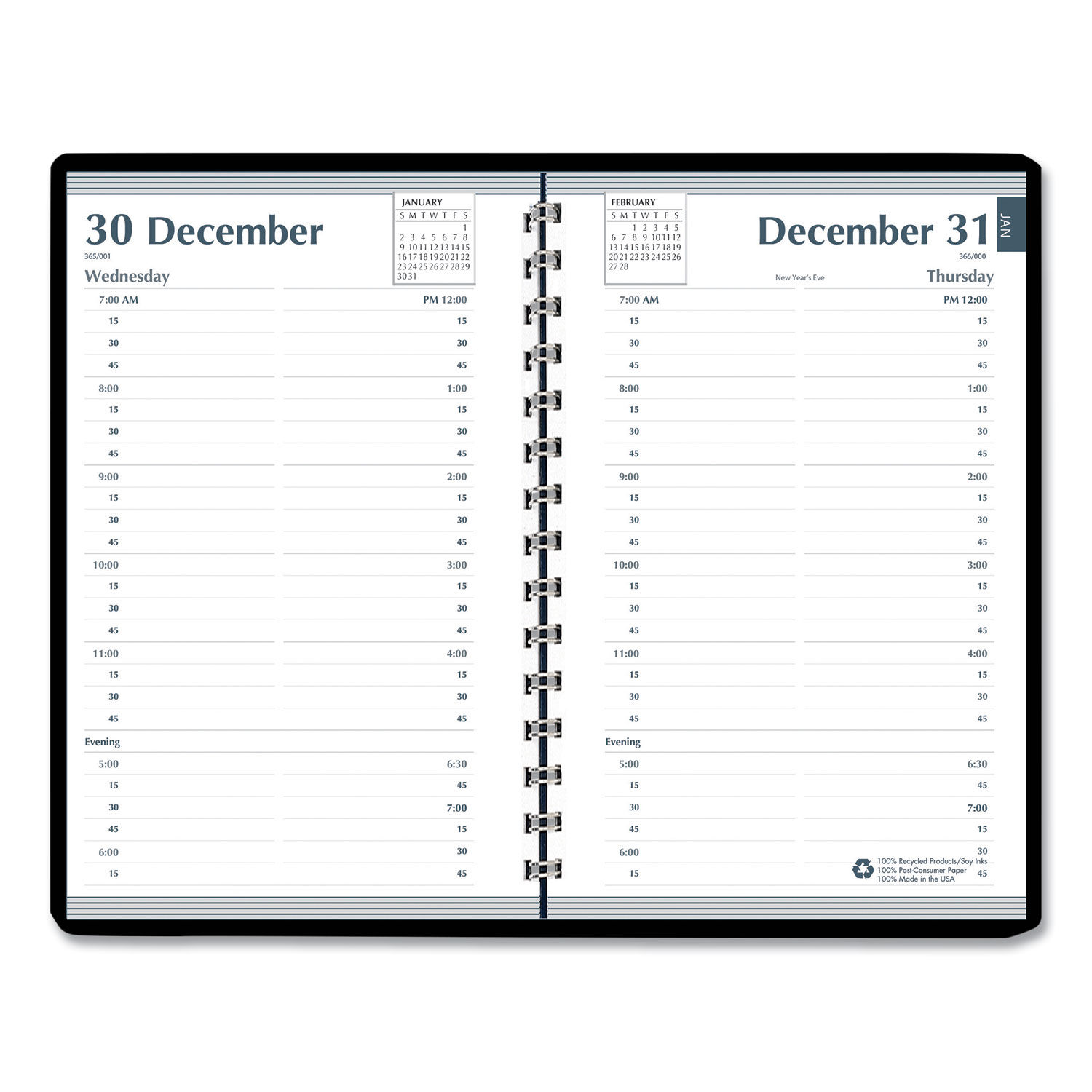 SKILCRAFT Daily Appointment Planner by AbilityOneandreg; NSN6007580