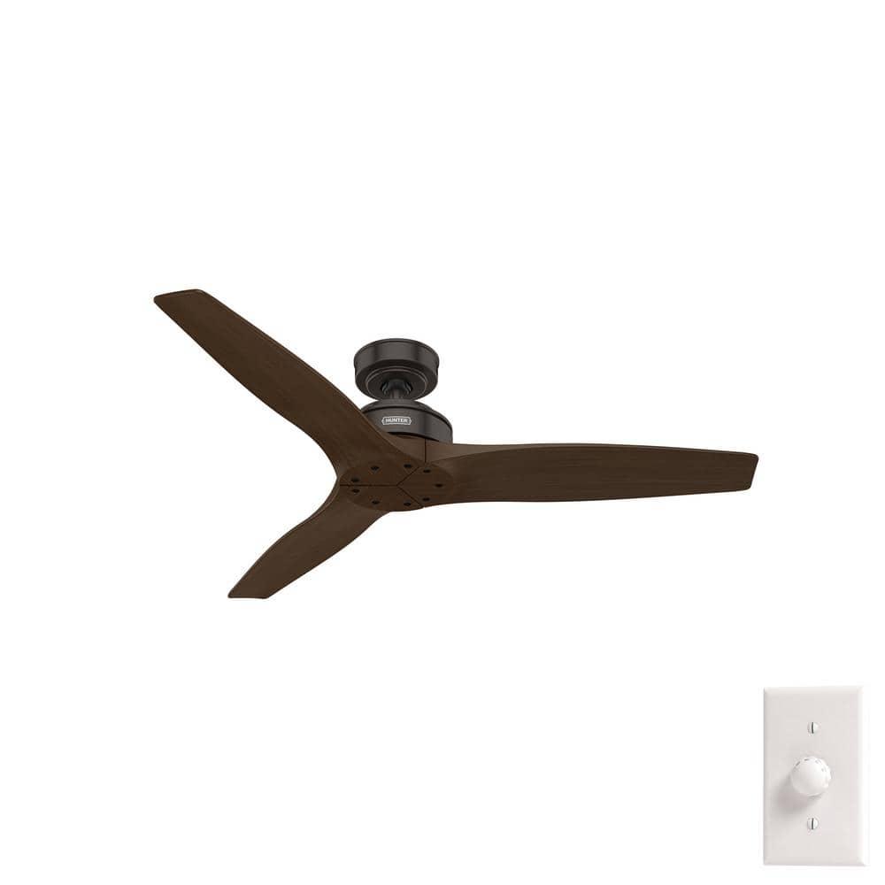 Hunter Woodfield 52 in Indoor Noble Bronze Ceiling Fan with Wall Switch