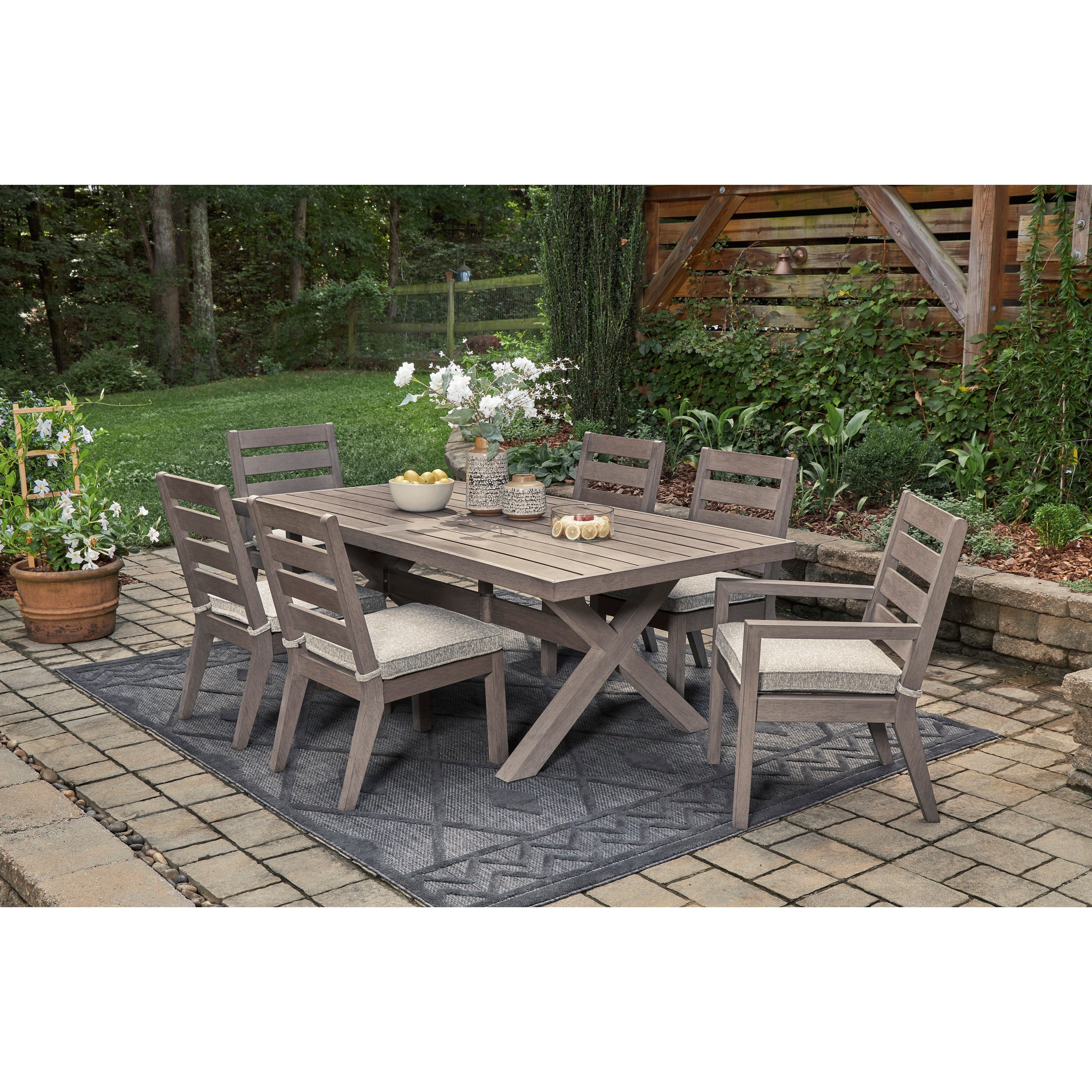 Poly Teak Taupe Outdoor Dining Sets