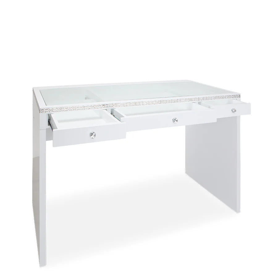 IVFT-SLAYPLUSCRYTB-WHT-N | SlayStation® Plus Crystal Premium Vanity Table