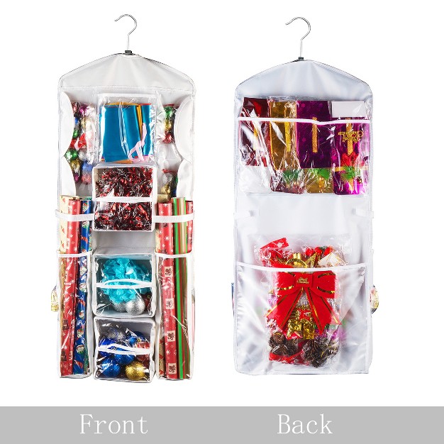 Wrapping Paper Storage Organizers 2 Pack Dual Sided Hanging Gift Wrap By Elf Stor