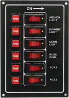 SeaSense 50031275 Switch Panel 6 Gang